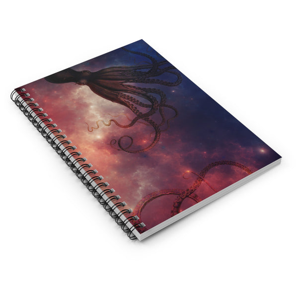 Spiral Notebook - Ruled Line Cephalopods in Space