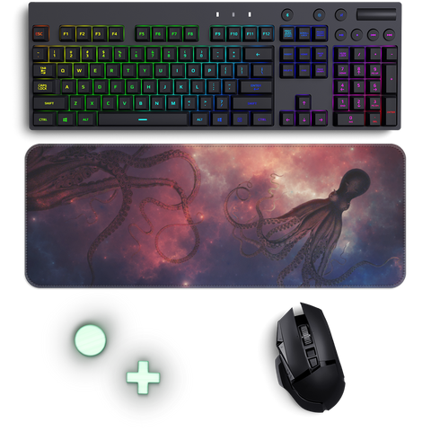 cephalopods in space Gaming Mouse Pad