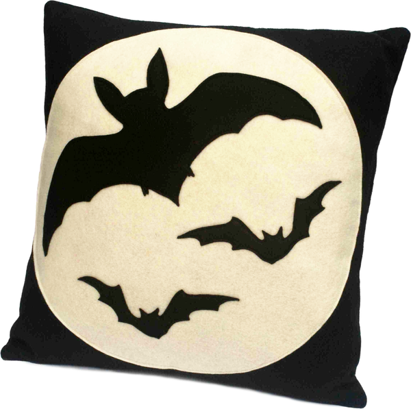 Bats Over the Moon - Full Moon Series 18 inch Pillow Cover - Studio Arethusa
 - 1