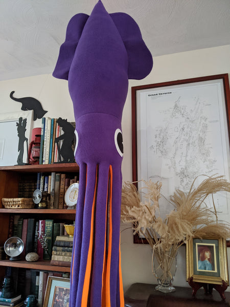 Giant Squid Plush - Six Feet of Cuddly Fleece Cephalopod