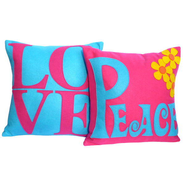Springtime Love and Peace pillows by Studio Arethusa
