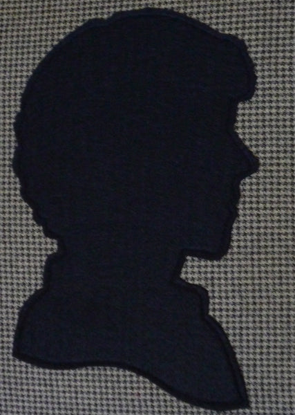 Victorian Style Houndstooth Shadow Silhouette of Sherlock Holmes