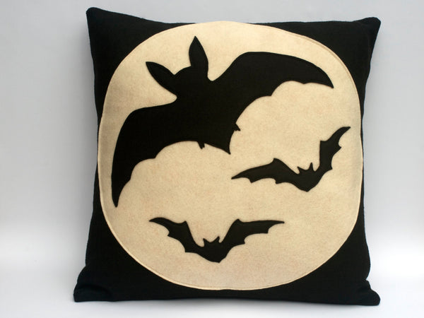 Bats Over the Moon - Full Moon Series 18 inch Pillow Cover - Studio Arethusa
 - 3